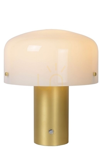 Prüfen Tischleuchte Lucide TIMON Gold Glas Stahl E27 dimmbar 05539/01/02