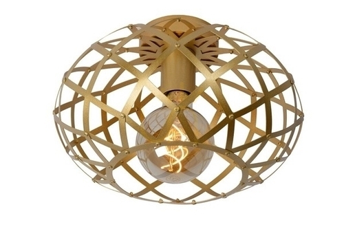Prüfen Plafond Lucide Wolfram Gold Metall 30 cm LED dimmbar 21117/30/02
