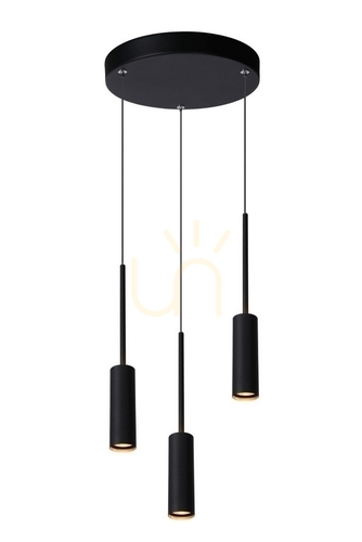Prüfen Pendelleuchte Lucide TUBULE schwarz Aluminium 26 cm LED 24401/21/30