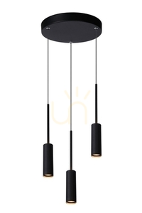 Pendelleuchte Lucide TUBULE schwarz Aluminium 26 cm LED 24401/21/30 small 0