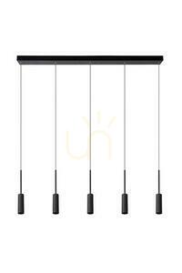 Pendelleuchte Lucide TUBULE schwarz Aluminium LED 101 cm 24401/35/30 small 1