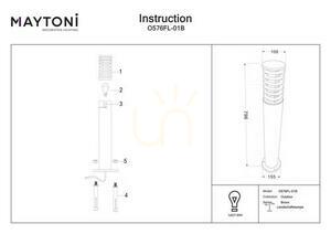 BRONX Lichtmast O576FL-01B IP54 Maytoni small 7