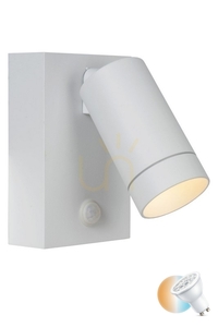 Außenwandleuchte Lucide TAYLOR mit PIR-Bewegungsmelder, weiß, GU10, IP54, 09831/01/31 small 0