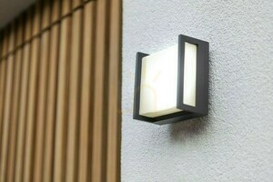 Außenwandleuchte Lutec QUBO anthrazit LED 8W Aluminium 5195401118 small 1
