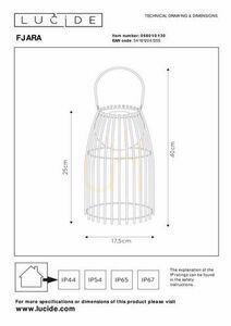 Außenstehleuchte Lucide FJARA schwarz Metall LED 06801/01/30 small 6