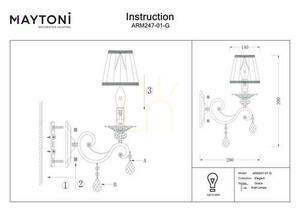 Wandleuchte GRACE ARM247-01-G Maytoni small 2
