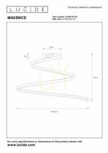 Plafond Lucide MAXENCE schwarz LED 24W 46 cm 46199/25/30 small 5