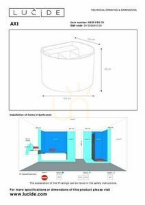 Wandleuchte Lucide AXI weiß LED 6W IP54 69201/06/31 small 4