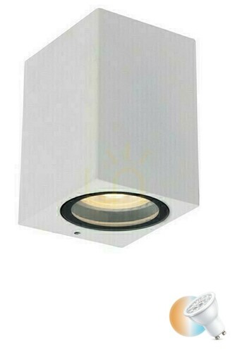 Prüfen Außenwandleuchte Lucide ZARO Weiß Aluminium GU10 IP44 69800/01/31