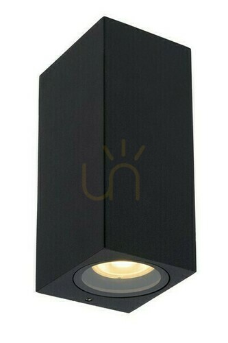 Prüfen Außenwandleuchte Lucide ZARO schwarz Aluminium 2x GU10 IP44 69800/02/30