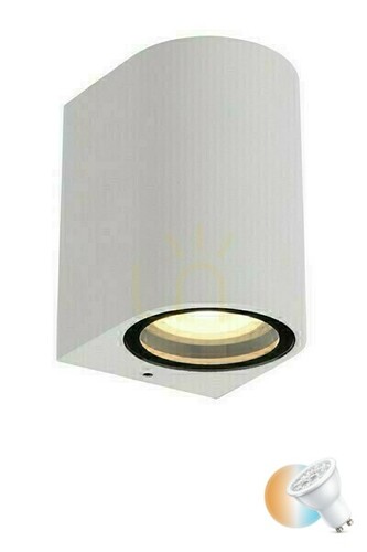 Prüfen Außenwandleuchte Lucide ZARO weiß Aluminium GU10 IP44 69801/01/31