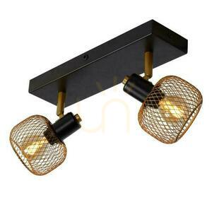 Strahler Lucide MAREN 2-flammig Gold Schwarz Metall Vintage 77978/02/02 small 5