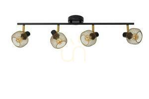 Strahler Lucide MAREN 4-flammig Gold Schwarz Vintage Metall 77978/04/02 small 1