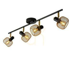 Strahler Lucide MAREN 4-flammig Gold Schwarz Vintage Metall 77978/04/02 small 5