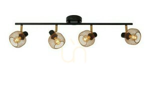 Strahler Lucide MAREN 4-flammig Gold Schwarz Vintage Metall 77978/04/02 small 0