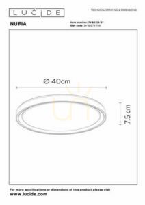 Plafond Lucide NURIA Weiß LED 24W Ø40 cm Acryl 79182/24/31 small 7