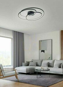 LED-Deckenleuchte Trio GALE 673918032, Schwarz matt small 1