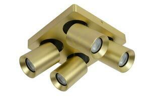 Plafond Lucide Nigel 4x GU10 LED dimmbar Gold Aluminium 09929/20/02 small 1