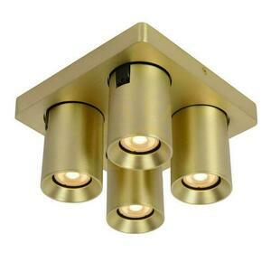 Plafond Lucide Nigel 4x GU10 LED dimmbar Gold Aluminium 09929/20/02 small 2