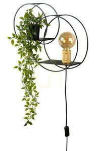 Wandleuchte Lucide CIRCLE Schwarz Gold Metall Vintage 21225/01/30 small 1