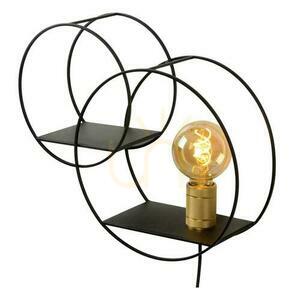 Wandleuchte Lucide CIRCLE Schwarz Gold Metall Vintage 21225/01/30 small 3