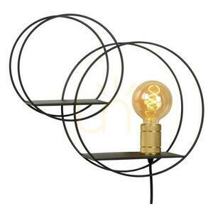 Wandleuchte Lucide CIRCLE Schwarz Gold Metall Vintage 21225/01/30 small 4