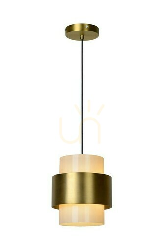 Prüfen Pendelleuchte Lucide FIRMIN Gold Glas Retro 45497/20/02
