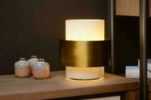 Tischleuchte Lucide FIRMIN Gold Glas E27 45597/20/02 small 2
