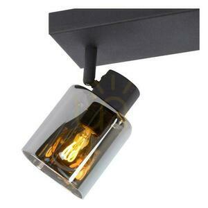 Strahler Lucide ALION 3-flammig Schwarz Glas Metall Retro 17999/03/30 small 3