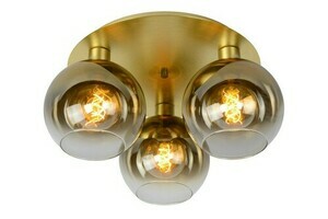 Plafond Lucide Marius Gold 3-flammig LED E27 Metall Glas 74114/03/02 small 0