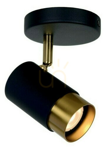 Prüfen Strahler Lucide FLORIS schwarz/gold GU10 LED dimmbar 35913/01/30