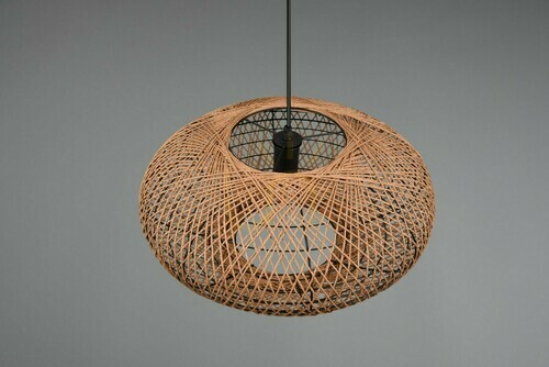 Prüfen Trio HEDDA Pendelleuchte 312300136 – naturfarbener Sisal, 52 cm