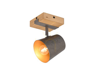 Verstellbare Wandleuchte Trio BELL 801900167, Nickel antik, Holz, E14 small 3