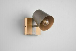 Verstellbare Wandleuchte Trio BELL 801900167, Nickel antik, Holz, E14 small 1