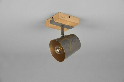 Prüfen Verstellbare Wandleuchte Trio BELL 801900167, Nickel antik, Holz, E14
