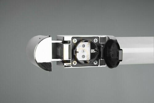 Prüfen Trio PIERA 284074206 LED-Bad-Wandleuchte Chrom mit Steckdose 8 W