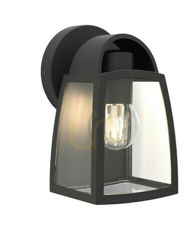 Prüfen Außenwandleuchte Lutec KELSEY schwarz Aluminium Glas 20 cm 5273702012