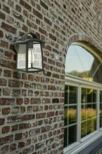 Außenwandleuchte Lutec KELSEY schwarz Aluminium Glas 1-flammig 5273603012 small 1