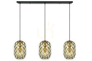 Pendelleuchte Lucide Wolfram 3-flammig Gold Schwarz Metall 21417/03/02 small 1