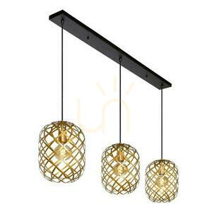 Pendelleuchte Lucide Wolfram 3-flammig Gold Schwarz Metall 21417/03/02 small 4