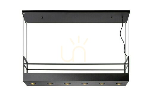 Prüfen Pendelleuchte Lucide MIRAVELLE schwarz 6-flammig LED GU10 21427/06/30