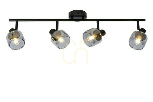 Prüfen Strahler Lucide BJORN 4-flammig Schwarz Retro LED E14 77979/04/30