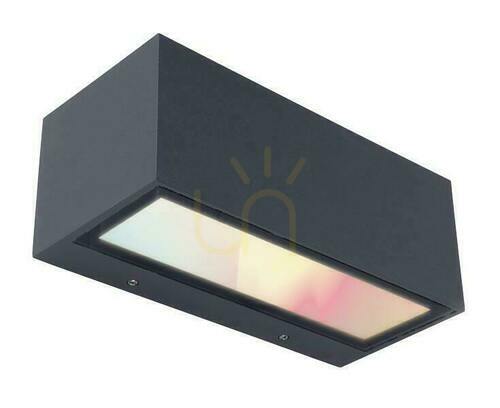 Prüfen Außenwandleuchte Lutec GEMINI LED 17W Anthrazit Aluminium 5189120118
