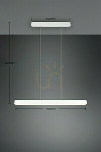 Trio DUOline PAROS 73043131 LED-Pendelleuchte für Schienen, weiß matt, 29 W, 90 cm small 4
