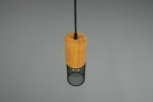 Trio DUOLINE 73430132 Schienen-Pendelleuchte, Schwarz matt und Holz, 1×E27 small 5