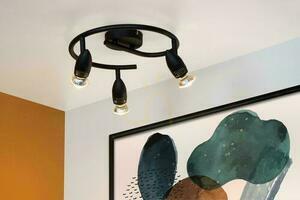 Strahler Lucide CARO 3-flammig schwarz Metall GU10 LED dimmbar 13955/03/30 small 2
