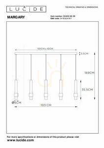 Pendelleuchte Lucide Margary schwarz 5-flammig LED 24402/30/30 small 9