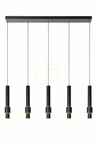 Prüfen Pendelleuchte Lucide Margary schwarz 5-flammig LED 24402/30/30