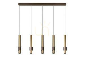 Pendelleuchte Lucide MARGARY 5-flammig Braun Bronze LED 24402/30/96 small 1