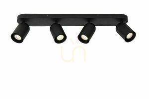 Strahler Lucide PUNCH 4-flammig schwarz GU10 LED dimmbar 13958/04/30 small 6